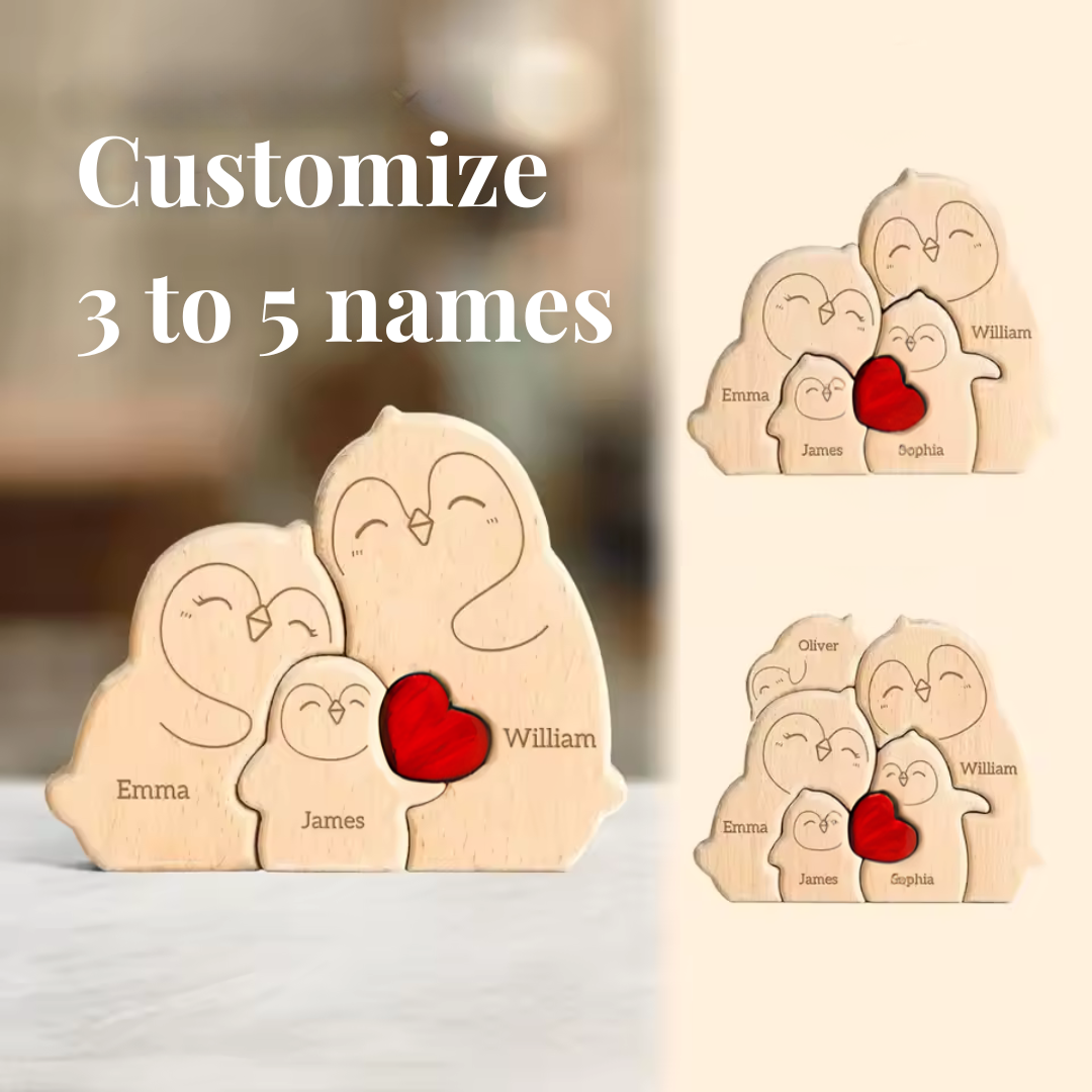 Family Penguins for holding your heart